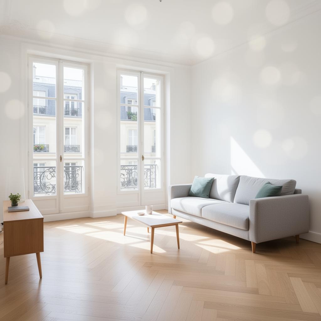 Intérieur d'appartement français lumineux